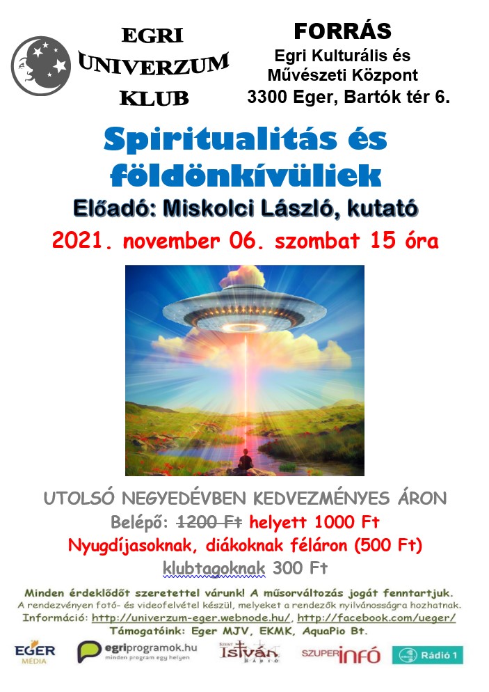 2021. november 06. – Spiritualitás és Földönkívüliek
